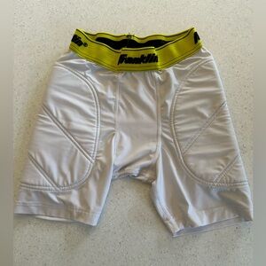 Franklin Baseball Boy’s Small White Padded Compression  Sliding Shorts Underwear